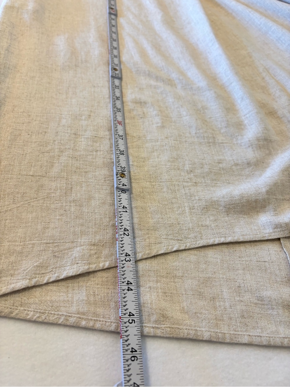 CP with Love P Cill Linen Blend Midi Caftan Dress Beige V-Neck Size Medium - Picture 8 of 9